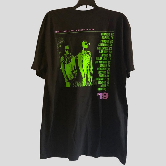 Wisin & Y Yandel Concert Tour Tee Short Sleeve Reggaeton T-Shirt Size XL NEW - Picture 5 of 6